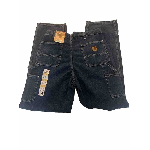 NWTCarhartt B13-DST Tag Sz 34 x 34 Dungaree Fit Mens Carpenter Jeans 100% Cotton - Picture 8 of 8